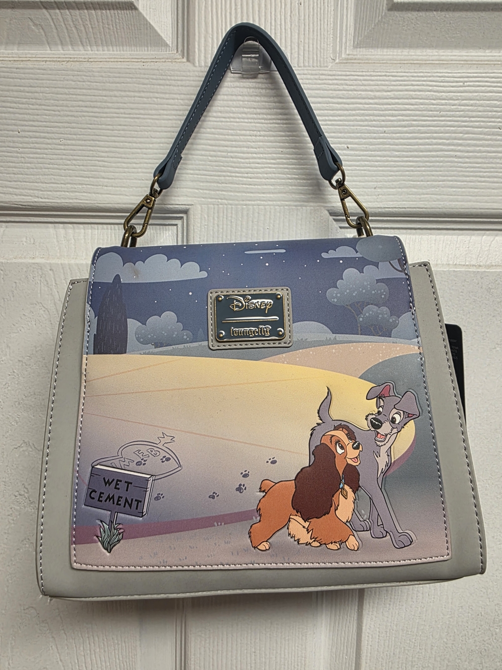 Loungefly Gray Lady and Tramp Top-Handle Satchel